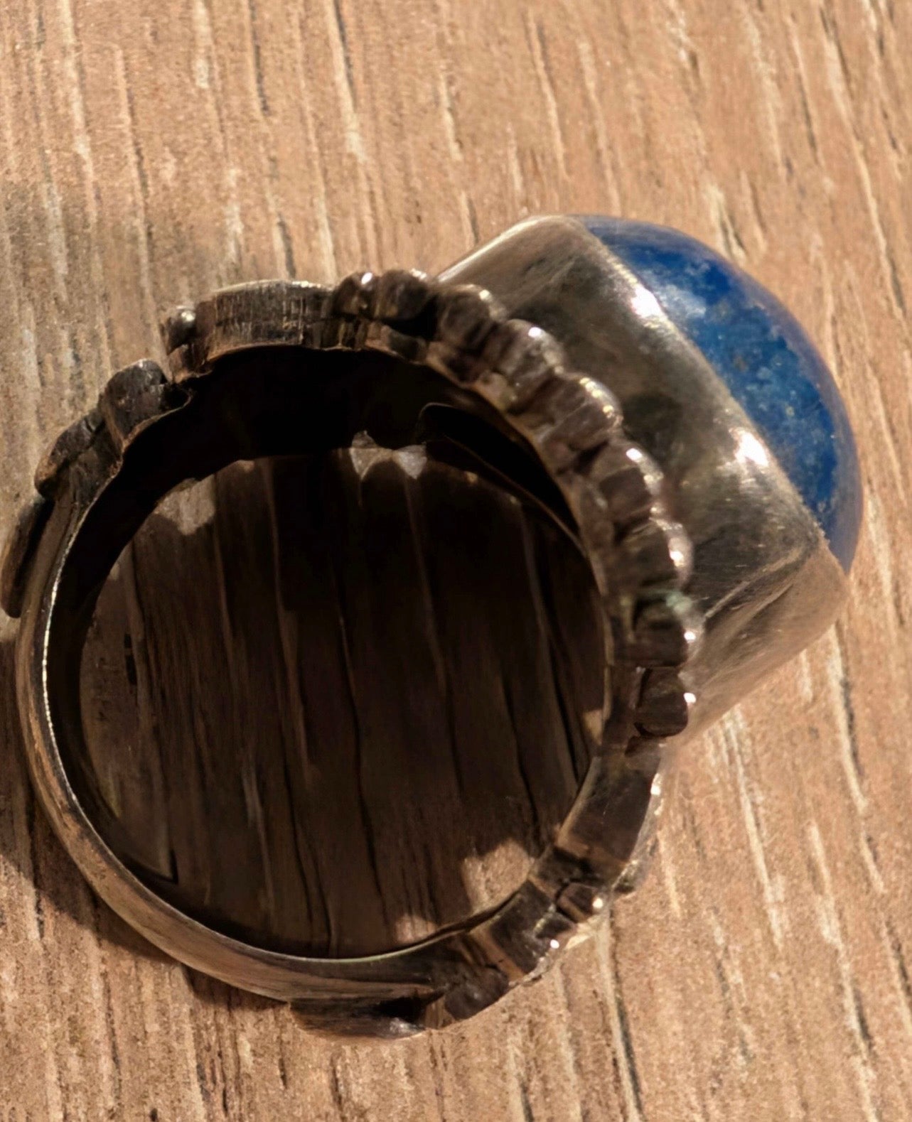 The Kathmandu Guardian | 15g Artisan Lapis & Filigree Sterling Ring