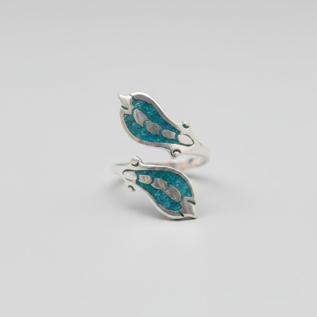 Vintage Taxco Mid-Century Sterling Silver "Eagle Wing" Bypass Ring – Artisan MDG (Hallmarked)