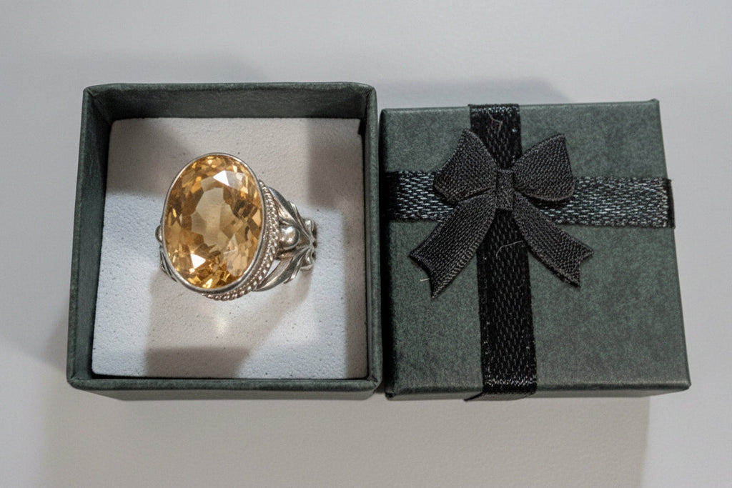 The Golden Sovereign | Heavy Gauge Citrine & Sterling Ring