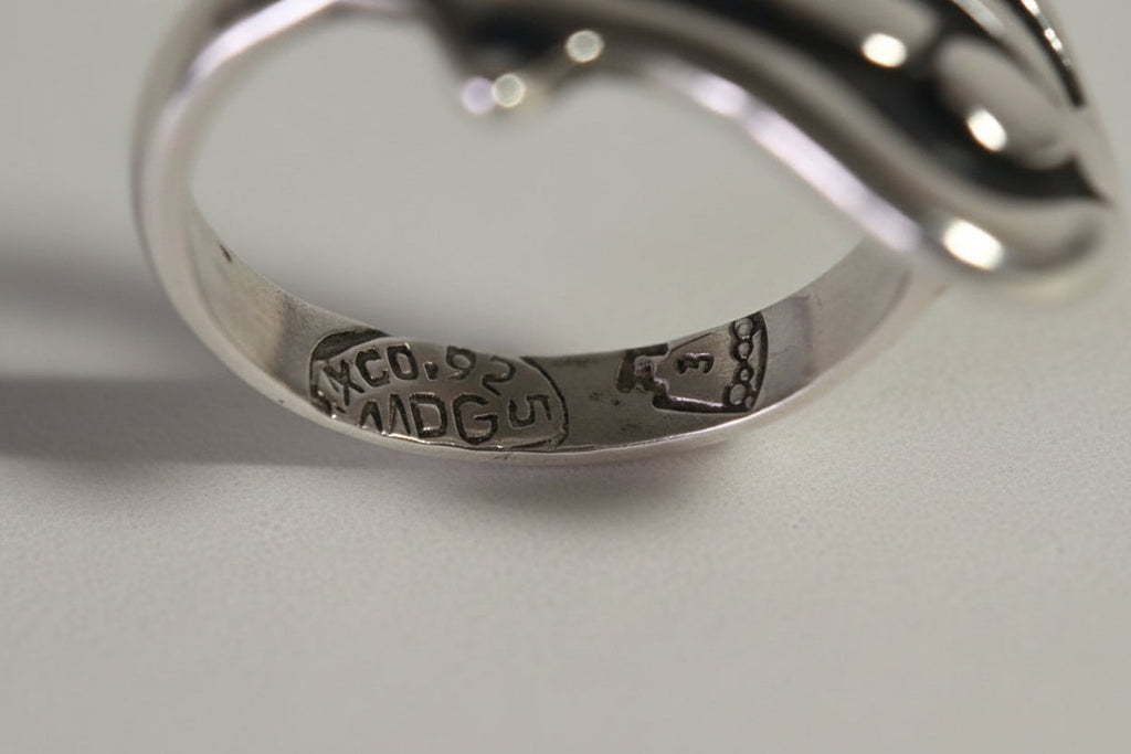 Vintage Taxco Mid-Century Sterling Silver "Eagle Wing" Bypass Ring – Artisan MDG (Hallmarked)