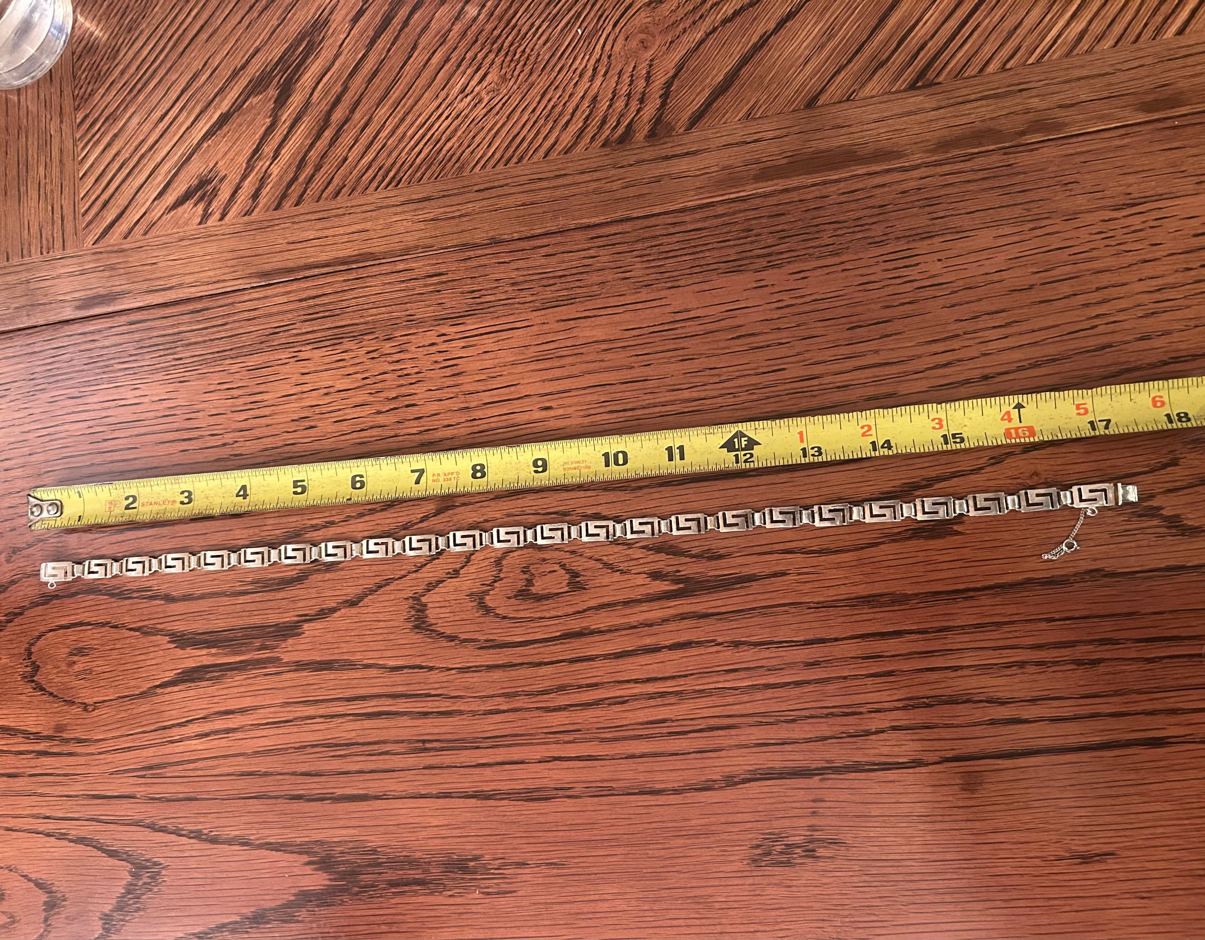 Vintage Taxco Sterling Silver Key Link Necklas