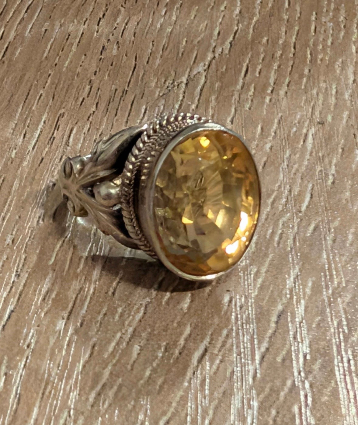 The Golden Sovereign | Heavy Gauge Citrine & Sterling Ring