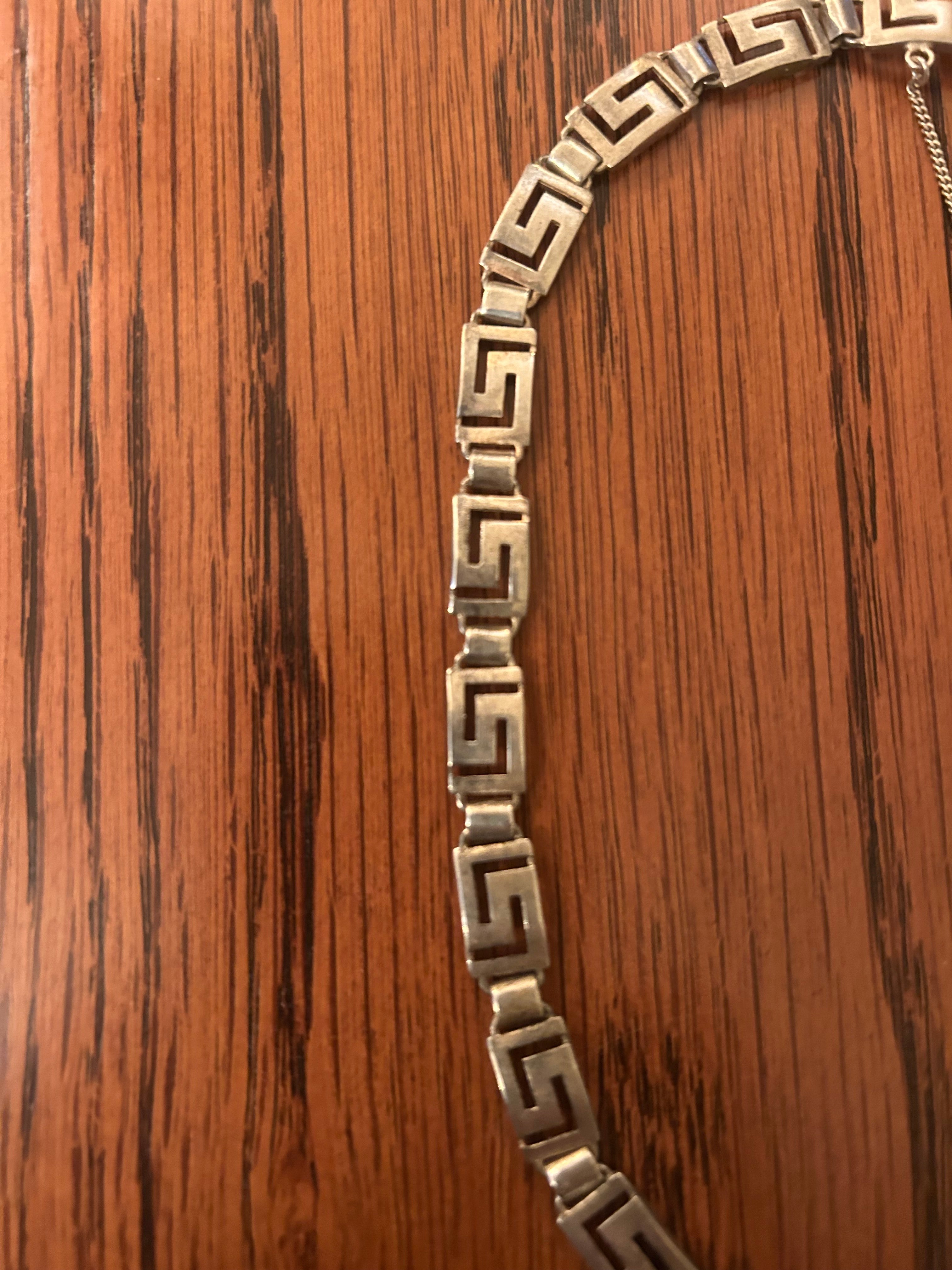 Vintage Taxco Sterling Silver Key Link Necklas