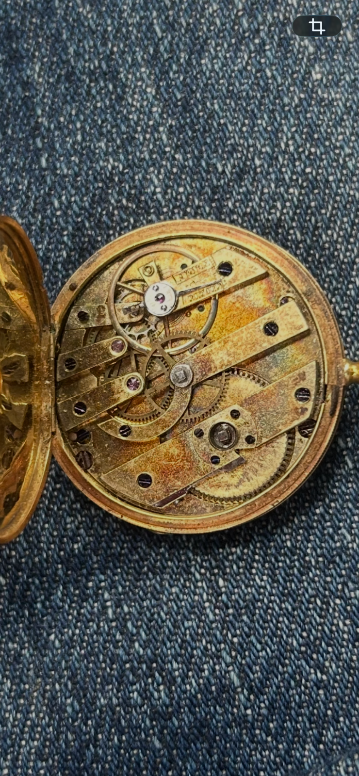 Exquisite 19th Century French Enamel & Diamond Pocket Watch